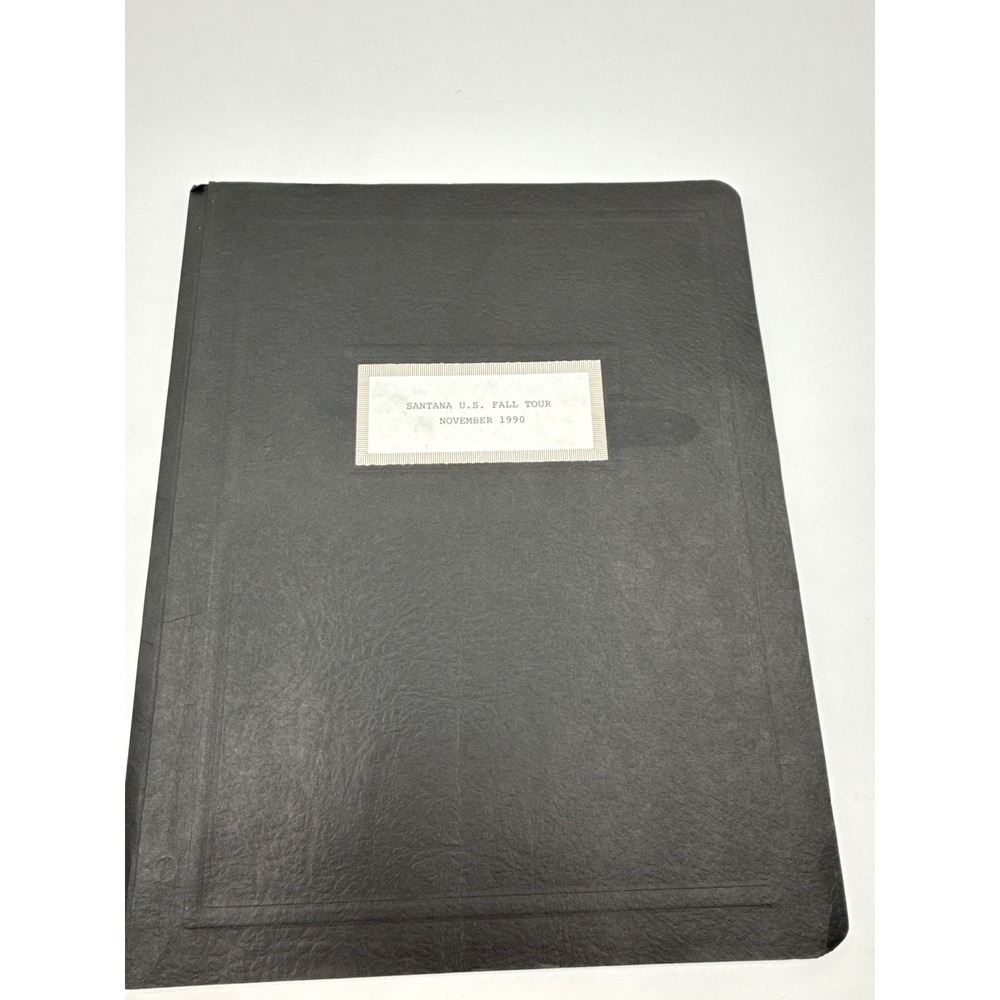 Vintage Santana 1990 US Fall Tour Itinerary Book Music Memorabilia Personnel